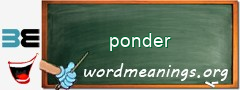 WordMeaning blackboard for ponder